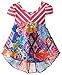 Youngland Baby Girls' Striped Knit To Print Chiffon Fashion Dress