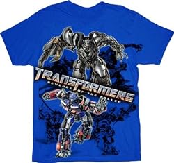 Transformers Revenge of the Fallen Trans Split Blue Youth T-shirt Tee