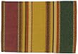 Durable Hand Woven 100% Cotton Colorful Green Striped Placemat 12x18 Inches Set / 6