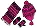 N'Ice Caps Little Girls and Infants Geo Print Sherpa Lined 3 Pc Knit Set