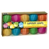 Grasslands Road Round Multi Color Lantern 10 Patio Light Set, 9-Foot
