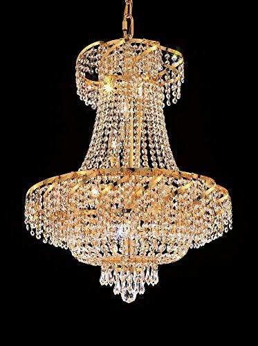 Belenus Collection 15-Light 26" Gold Chandelier with Elegant Cut Crystal ECA2D26G/EC