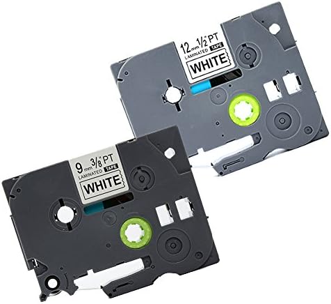 Royplus 2 Pack Label Maker Tape Compatible Brother P-Touch Labeler TZ 221 TZe 231,Black on White,8m(26.2ft) Combo Set
