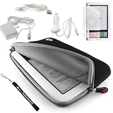 Premium Grade Barnes & Noble Nook Silicone Glove Sleeve Cover Case with extra pocket + 4-inch eBigvalue(TM) Determination Hand Strap + 3 in 1 Combo of Home and Car charger with a USB Data Sync Cable + Full Screen Protector