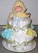 2 Tier Diaper Diaper Baby Diaper Cake - Polka Dots