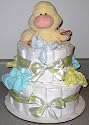 2 Tier Diaper Diaper Baby Diaper Cake - Polka Dots