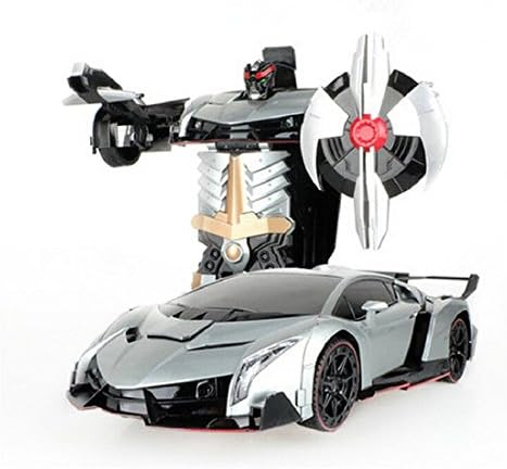 Chevrolet Camaro Rc Radio Remote Control Bumblebee Transformers Drifting Car &amp; Robot with one touch transforming Black