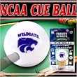 Kansas State Wildcats Officially Licensed NCAA Billiards Cue Ball by Frenzy Sports