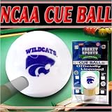 Kansas State Wildcats NCAA Logo Billiards Pool Cue Ball w/ Wood Display Stand