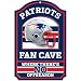 NFL New England Patriots 11-by-17 inch Fan Cave No Offseason Wood Sign