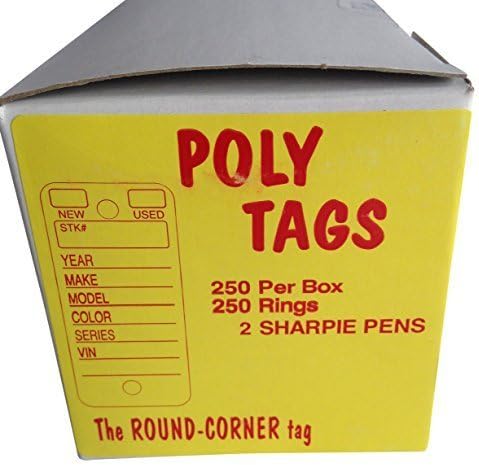 YELLOW Versa Tag Versa-Tag POLY Key Tags 250 Rings Markers FREE SAME DAY SHIP!! by Versa Tag