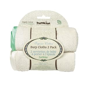 Bumkins Organic Cotton Burp Cloth 2-Pack - Sage