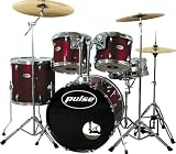 TKO 5-Piece Complete Junior Drum Set - Metallic Silver