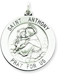 Sterling Silver Saint Anthony Round Medal