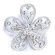 Elegant April Birthstone Flower Brooch