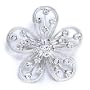 Elegant April Birthstone Flower Brooch