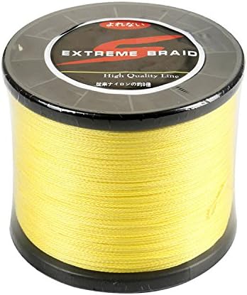 1500yd Carlyle Super Dyneema Fishing Line Braided Line (yellow, 100lb)