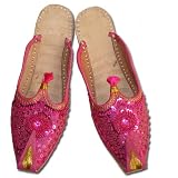 Beaded and Embroidered Leather Slippers (Free Shipping) Slps0001