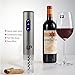 LP Electric Wine Bottle Opener with Removable Free Foil Cutter Wine Foil Pourer and Stopper , silver Grey