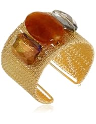 Panacea Statement Flexi Gold Cuff Bracelet