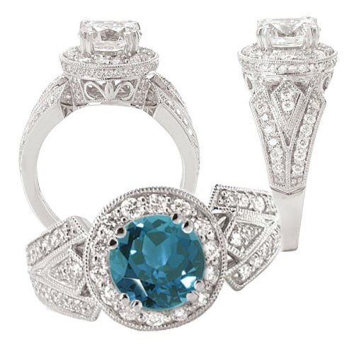 18k lab-created 6.5mm round alexandrite engagement 