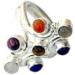 Sterling Silver Mens Ring with Gemstone Handmade Indian Jewelry (nrng202)