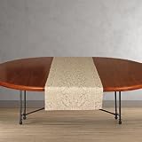 Table Runner 90-inch Oblong, European made, Regale in Bisque Color
