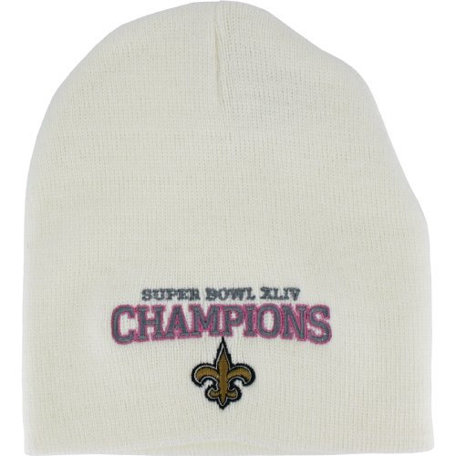 New Orleans Saints Ladies White Super Bowl XLIV Champions Knit Beanie