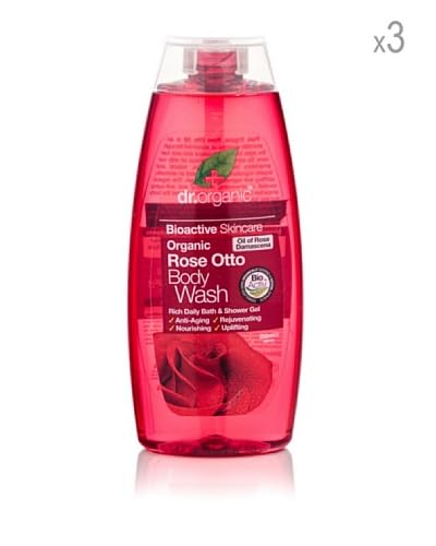 Dr Organic Set 3 Pezzi Bagno Doccia Rosa Ottomana 250 ml cad.