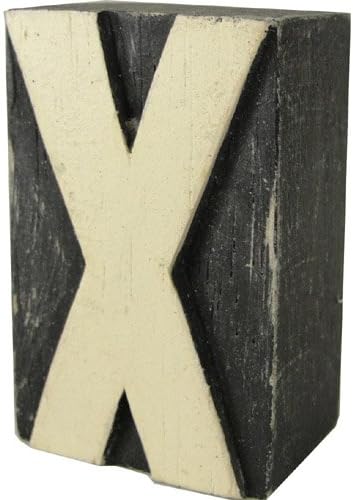 Alphabet Letters Handpainted Wood Block Individual Letter, X
