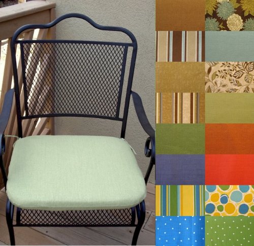 20(w) 19.5(d) 2.5(h) - Set of 4 Outdoor Chair Seat Cushion, Lime Mist