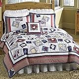 Handmade Quilt Set Country Hearts TWIN