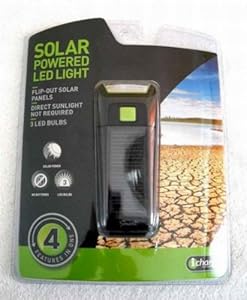 iCharge Solar Powered LED Flashlight with Flip Out Solar Panels