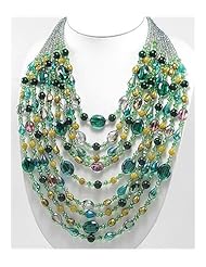 Green Agate Necklace In Sterling Silver