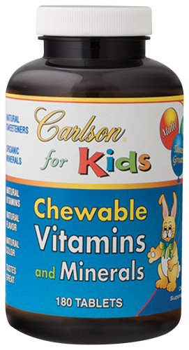 Carlson Laboratories - Chewable Vitamins/Minerals For Kids, 180 chewable tablets