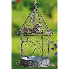 Vogelhaus zum H�ngen H ca 28 cm Metall Vogelfutterhaus Vogelh�uschen