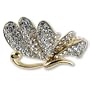 Swarovski Crystal Gold Tone Elegant Flying Butterfly Brooches And Pins
