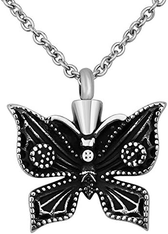 Heart Angel Wings Memorial Urn Necklace Cremation Ashes Keepsake Pendant - Funnel Filler Kit