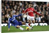Canvas Prints of Gael Clichy (Arsenal) Jose Bosingwa (Chelsea) from Arsenal FC Prints
