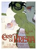 Corse Di Brescia Art Giclee Poster Print by Marcello Dudovich, 18x24
