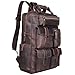 S-ZONE Vintage Crazy Horse Genuine Leather Backpack Multi Pockets Travel Sports bag