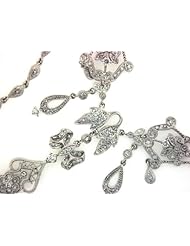 18k WHITE GOLD WOMENS NECKLACE LN-2172 DIAMOND 1.45CT TW
