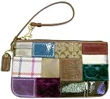 Authentic Coach Holiday Patchwork Wristlet