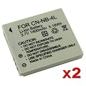 2 PACKS - HIGH Power NB-4L replacement Battery for your Canon PowerShot SD750 / SD780 IS / SD940 IS / SD960IS / SD1000 / SD1100 IS / SD1100IS / TX1