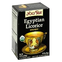 Yogi Tea Organic Egyptian Licorice, Tea Bags, 16-Count Boxes (Pack of 6)