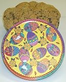 Scotts Cakes Cookie Combos - Chocolate Chip and Oatmeal Raisin 2 1/2 lb. Large Easter Egg Tin