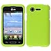 LG Optimus Fuel L34C Green Rubberized Plastic Cover Snap On Hard Rugged Gel Case Cell Phone Shield Protector Shell from [Accessory Library]