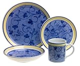 Caleca Arabesco 16-Piece Dinnerware Set, Service for 4