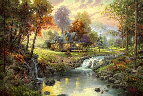 Childrens Toyshop  Toys : Gibsons Puzzle - Mountain Retreat - 1,500 Piece Jigsaw