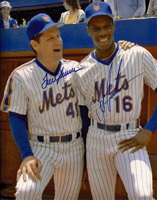 Autographed/Hand Signed Doc Gooden & Tom Seaver New York Mets Photo